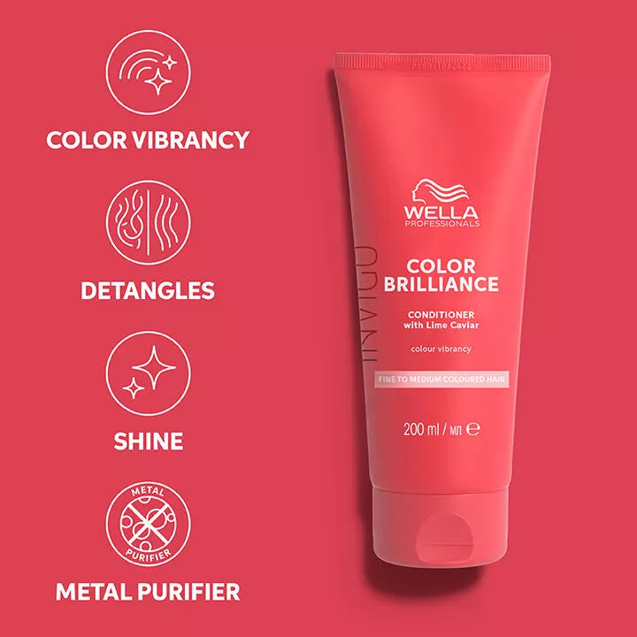 Wella Professionals Invigo Brilliance - Juego de champú y acondicionador,  protección del color y vitalidad del color para cabello fino/normal,  tamaños