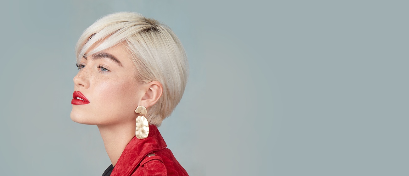 woman with short hair