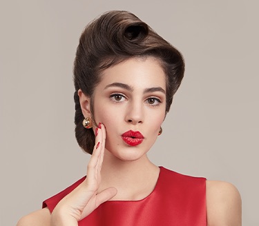 woman with heat protected hair