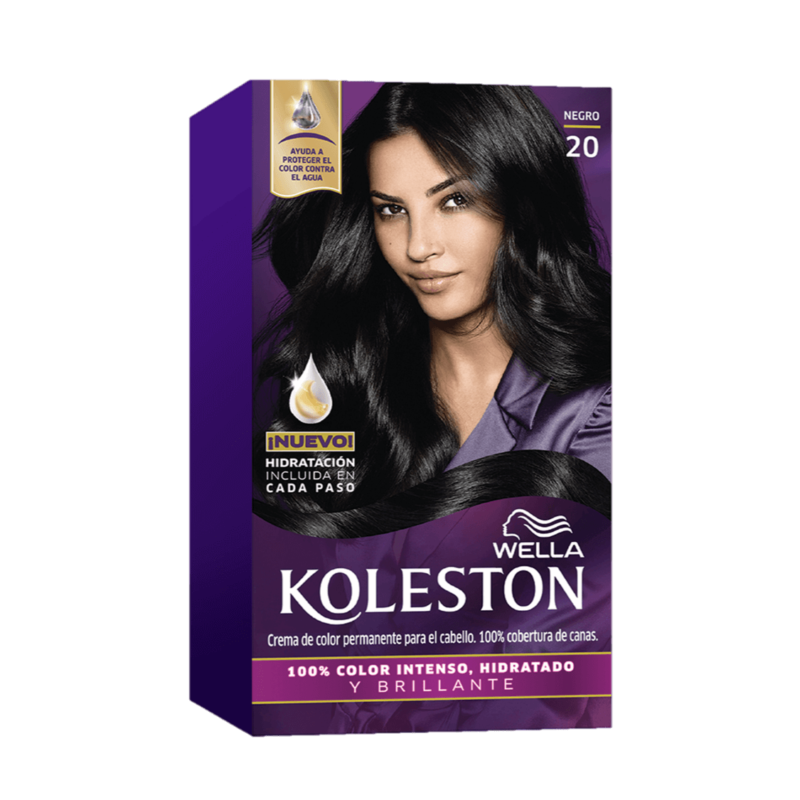 Crema de color permanente para el con factor de protección contra de Koleston de Wella 20 Negro | Wella