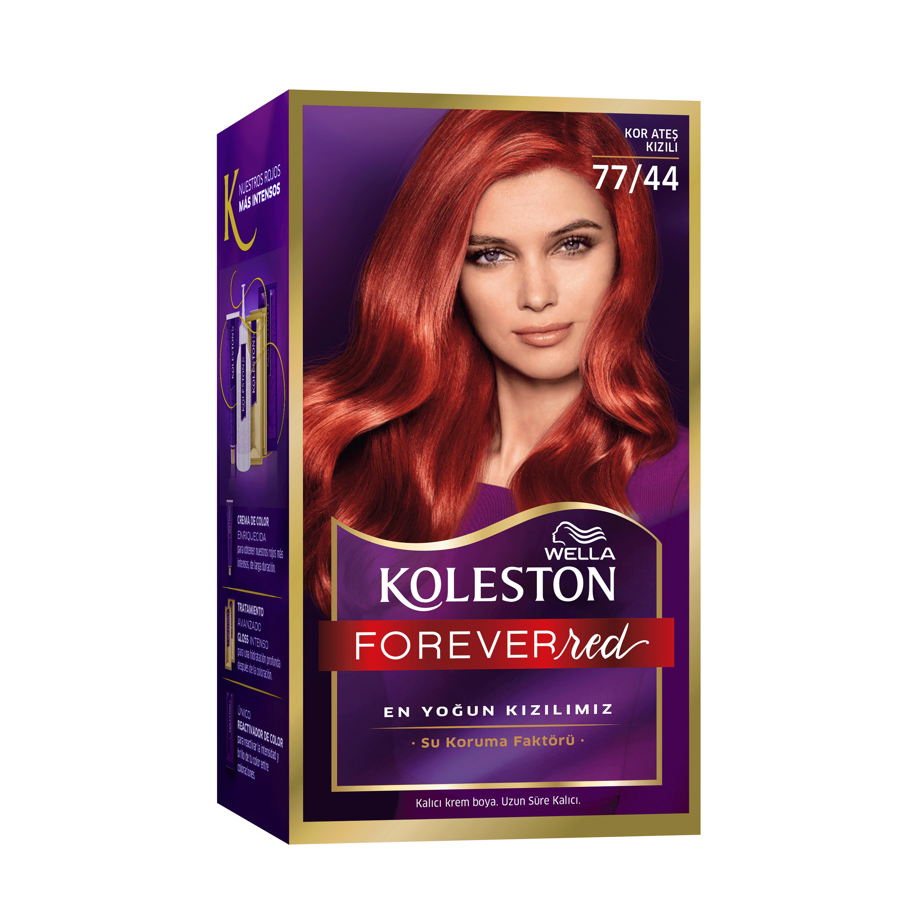 Wella Koleston Permanent Hair Color Cream Forever Reds - Intense Copper Red  7744 | Wella