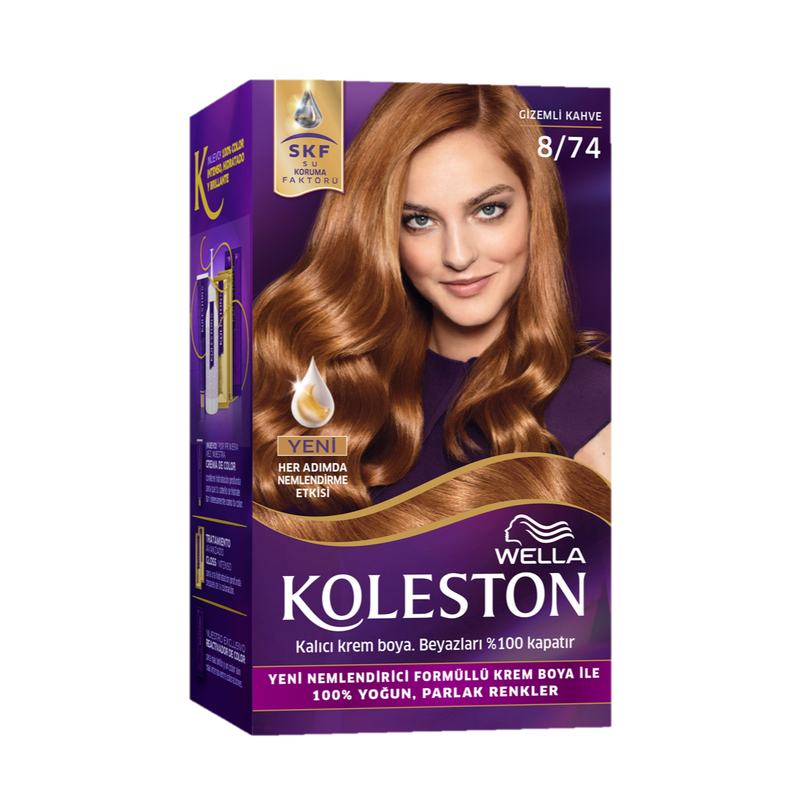 Wella Koleston Permanent Hair Color Cream With Water Protection Factor -  Hazelnut Temptation 874 | Wella