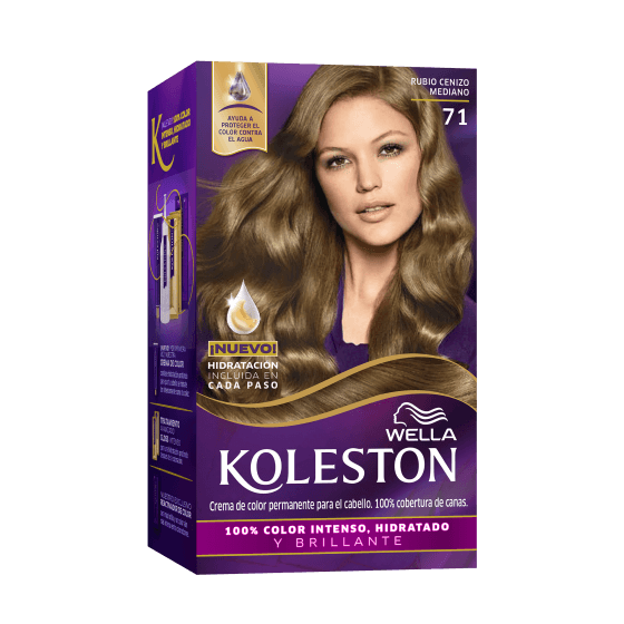 Wella Koleston Permanent Hair Color Cream With Water Protection Factor -  Medium Ash Blonde 71 | Wella