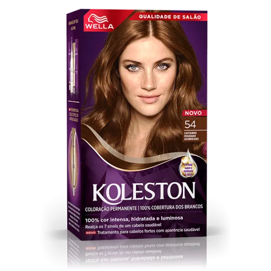 Coloração Creme Castanho Dourado Acobreado 54