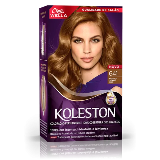 Coloração Creme Pôr do Sol Castanho Cobre 641