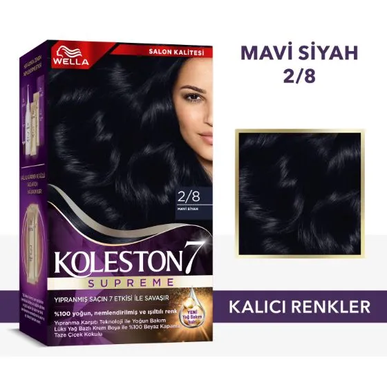 Wella Koleston Supreme Saç Boyası 2/8 Mavi Siyah