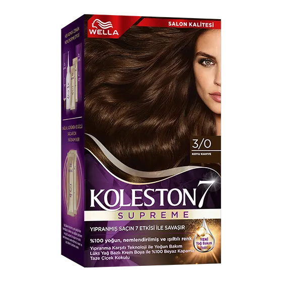 Wella Koleston Supreme Saç Boyası 3/0 Koyu Kahve
