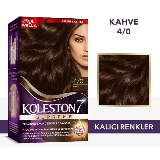 Wella Koleston Supreme Saç Boyası 4/0 Kahve