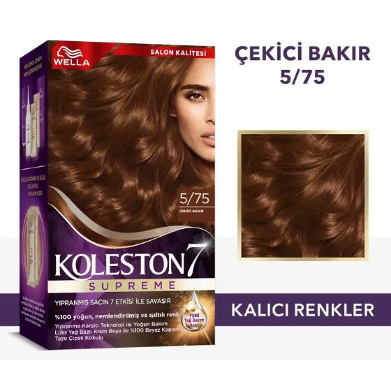 Wella Koleston Supreme Saç Boyası 5/75 Çekici Bakır