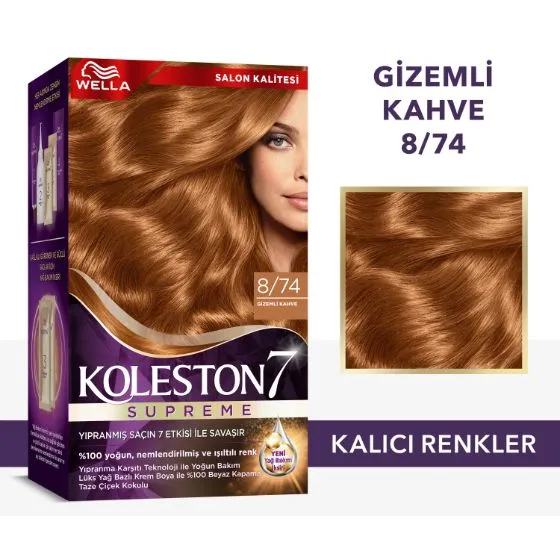 Wella Koleston Supreme Saç Boyası 8/74 Gizemli Kahve