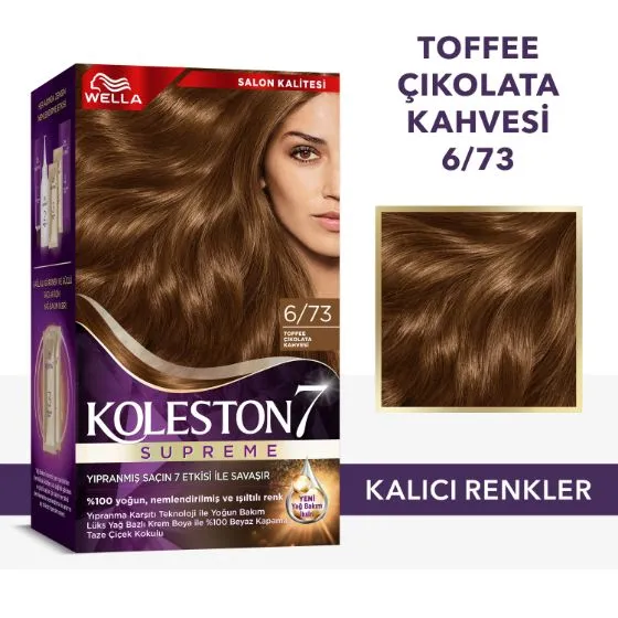 Wella Koleston Supreme Saç Boyası 6/73 Toffee Çikolata Kahvesi