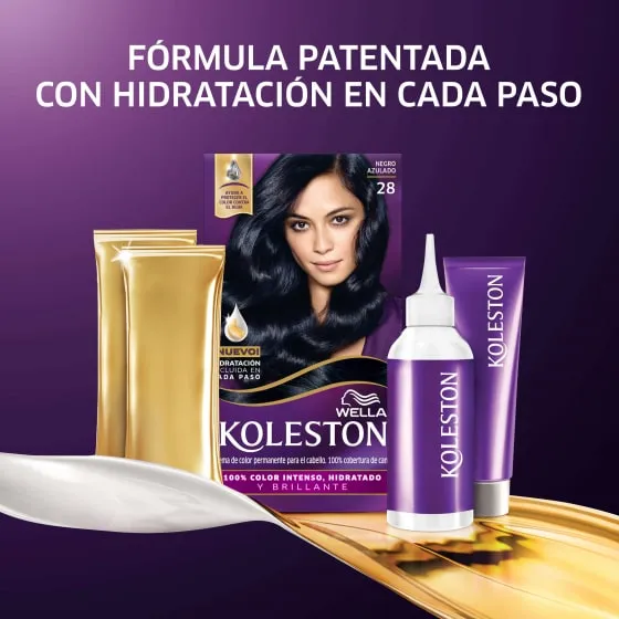 Crema de color permanente 28 Negro Azulado