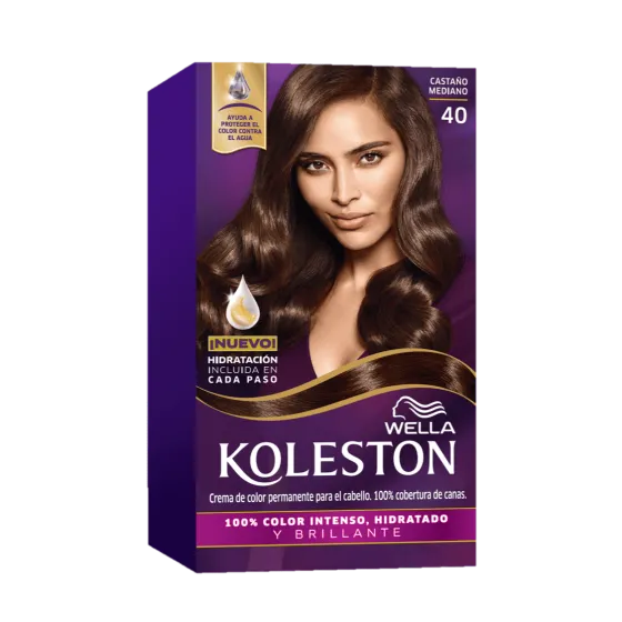 Crema de color permanente 40 Castano Mediano