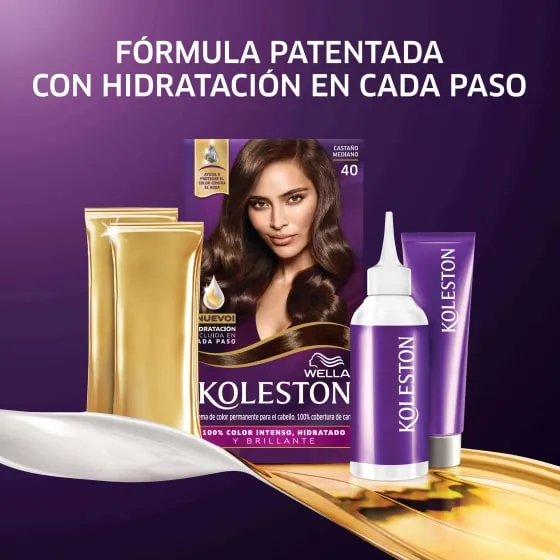 Crema de color permanente 40 Castano Mediano