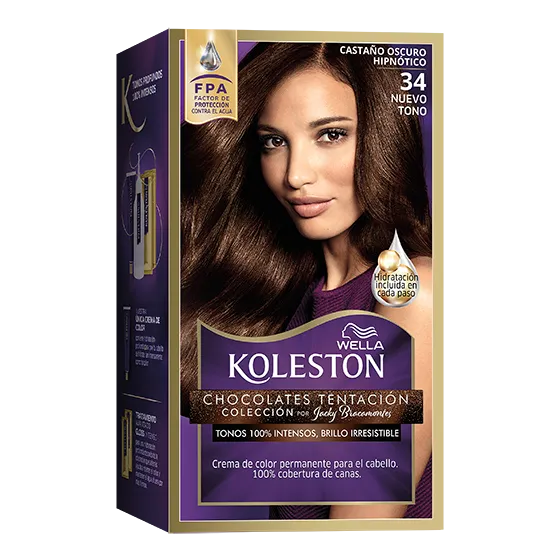 Wella Koleston Coloracion Permanente en Crema, 34 Castaño Oscuro Hipnotico