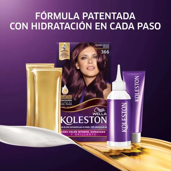 Crema de color permanente 366 Castaño Violeta Oscuro