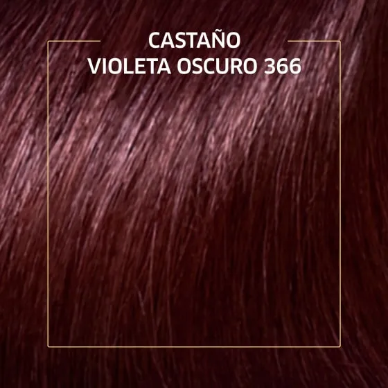 Crema de color permanente 366 Castaño Violeta Oscuro