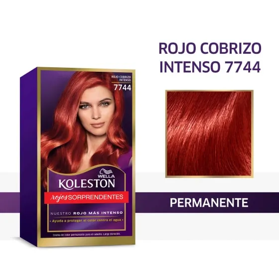 Crema de color permanente 7744 Rojo Cobrizo Intenso