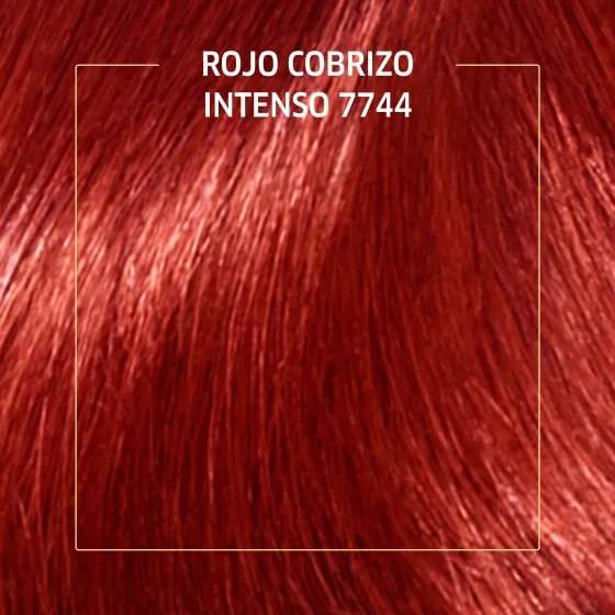 Crema de color permanente 7744 Rojo Cobrizo Intenso