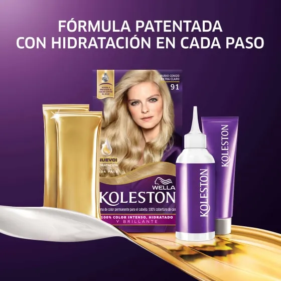 Crema de color permanente 91 Rubio Cenizo Extra Claro