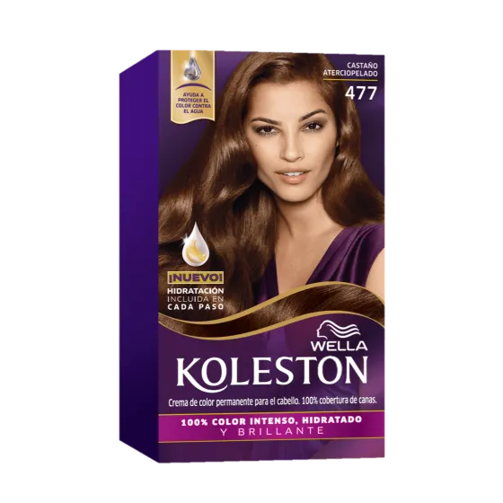 Crema de color permanente 477 Castaño Aterciopelado