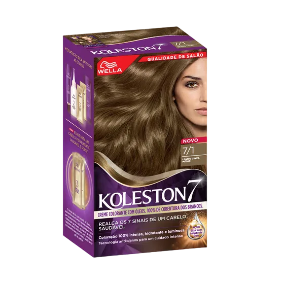 Permanent Hair Color Cream Medium Ash Blonde 71