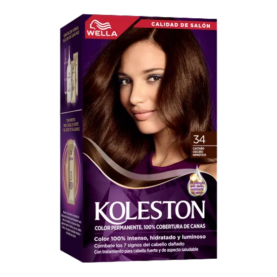 Permanent Hair Color Cream Dark Chestnut 34