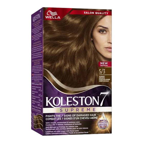 Permanent Hair Color Cream Light Golden Brown 53