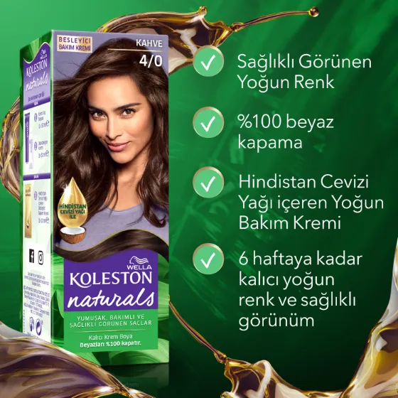 Wella Koleston Naturals Saç Boyası 4/0 Kahve