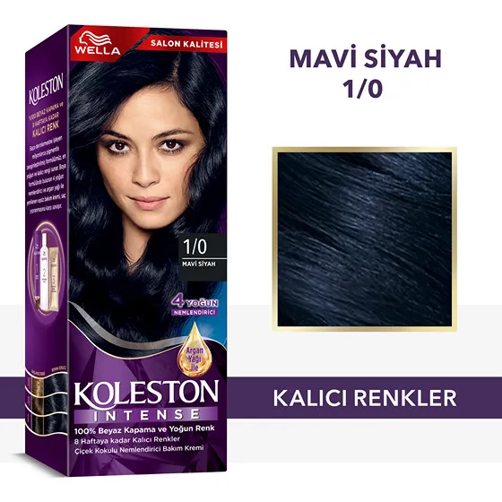 Wella Koleston Intense Saç Boyası 1/0 Mavi Siyah