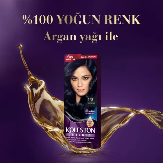 Wella Koleston Intense Saç Boyası 1/0 Mavi Siyah