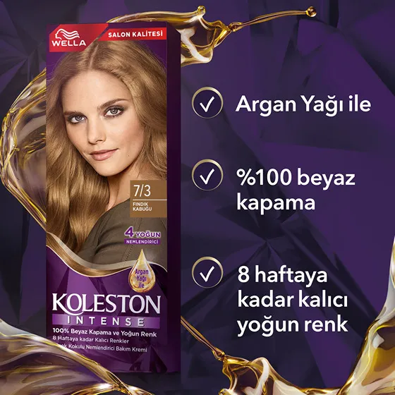Wella Koleston Intense Saç Boyası 7/3 Fındık Kabuğu