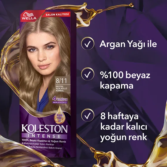 Wella Koleston Intense Saç Boyası 8/11 Ekstra Açık Küllü Kumral