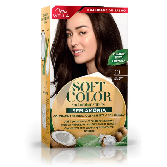 Soft Color, coloração sem amônia com ingredientes naturais: Castanho Escuro