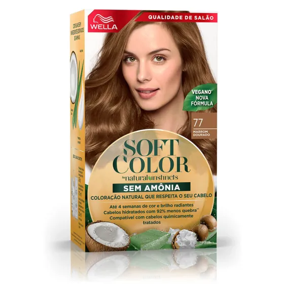 Soft Color, coloração sem amônia com ingredientes naturais: Marrom Dourado