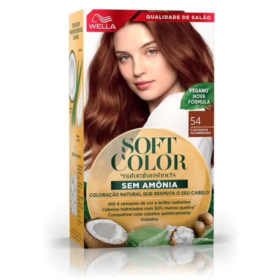 Soft Color, coloração sem amônia com ingredientes naturais: Castanho Acobreado