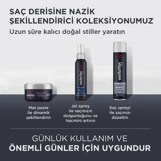 WELLA WELLAFLEX MEN FULL BOOST THICKENING SAÇ SPREYI STRONG HOLD