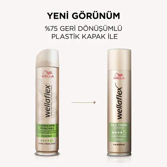 WELLA WELLAFLEX SILK FINISH & HOLD İPEKSI BITIŞ VE TUTUŞ SAĞLAYAN SAÇ SPREYI ULTRA STRONG HOLD - 250 ML