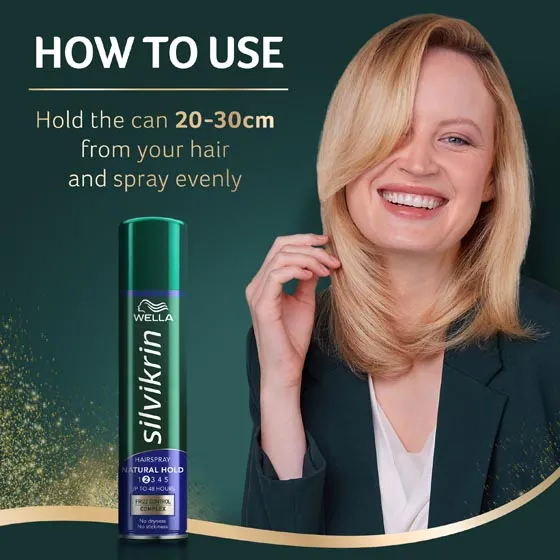 Silvikrin Classic Natural Hold Hairspray, Hold: 2/5, 250 ml | Wella