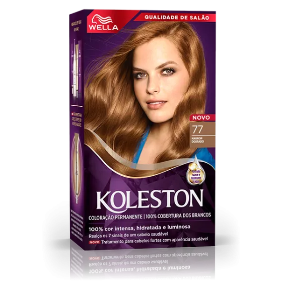 Coloração Creme Marrom Dourado 77
