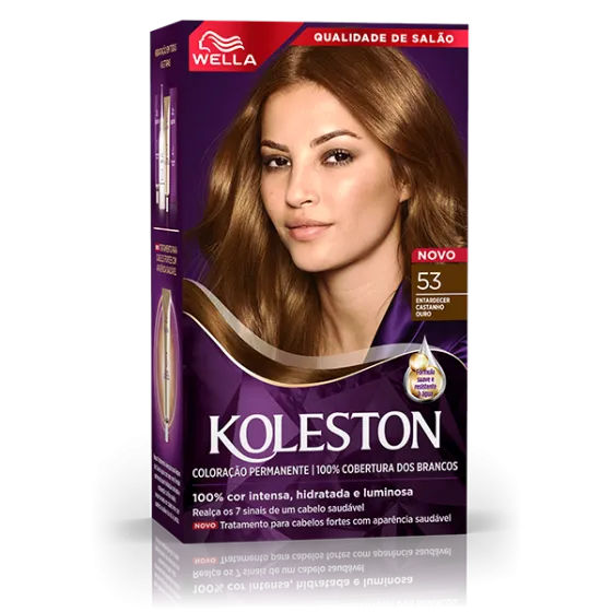 Coloração Creme Entardecer Castanho Ouro 53