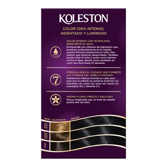 Crema de color permanente para el cabello con factor de protección contra el agua de Koleston de Wella - 21 Noche brillante