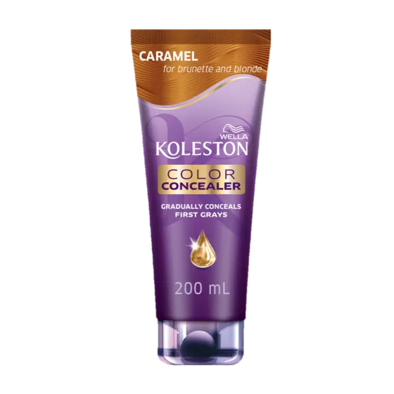 Color Concealer Carmel for brunette and blonde with argan, coconut and macadamia oils conditioner 200 ml