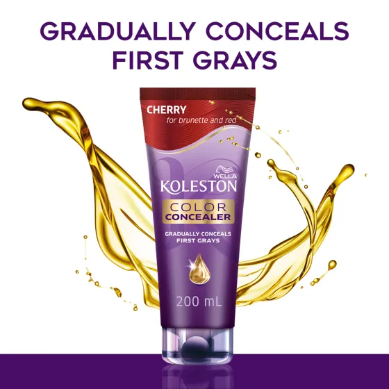 Color Concealer Cherry for brunette and red with argan, coconut and macadamia oils conditioner 200 ml