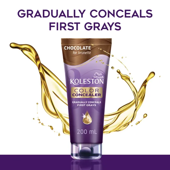 Color Concealer Chocolate for brunette with argan, coconut and macadamia oils conditioner 200 ml