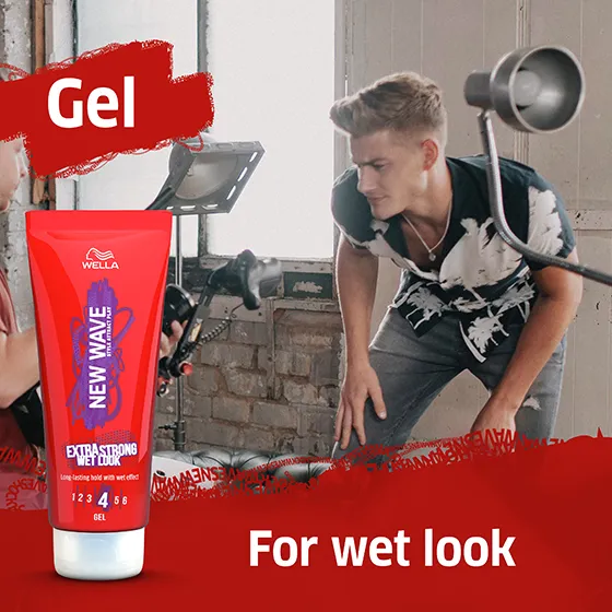 Wella New Wave Extra Strong Wet Look Jöle - 200 ml