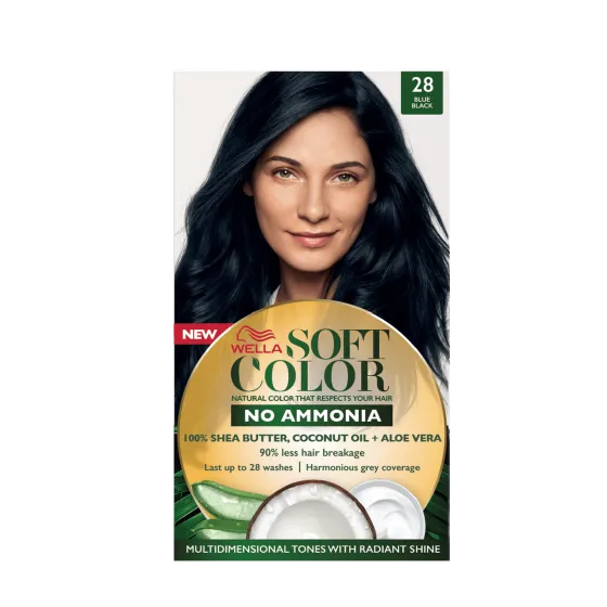 Soft Color, Natural hair color without Ammonia and with 100% Natural Ingredients: Blue Black