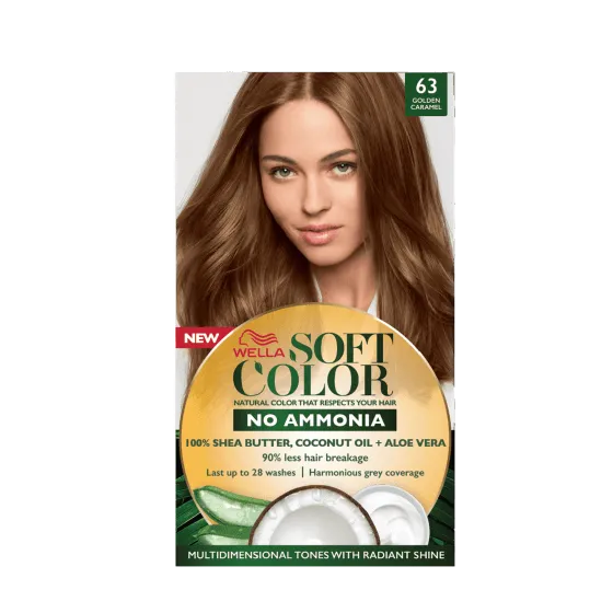 Soft Color, Natural hair color without Ammonia and with 100% Natural Ingredients: Golden Caramel