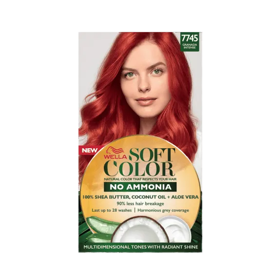 Soft Color, Natural hair color without Ammonia and with 100% Natural Ingredients: Granada Intense