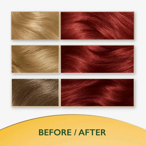 Natural hair color without Ammonia and with 100% Natural Ingredients: Granadine Red
